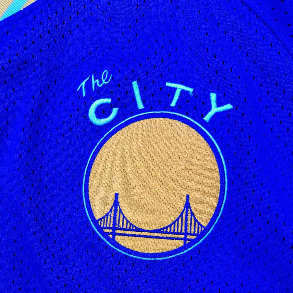 %Mitchell & Ness Golden State Warriors ( The City ) Jersey Size 4XL Men - Picture 5 of 7